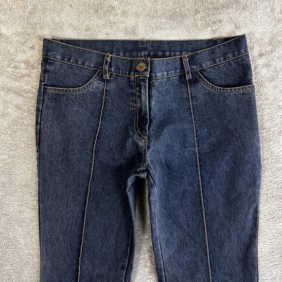 Vintage Forever 21 Jeans Dark Wash Flare Split Hem Women's M Made in USA - Picture 2 of 11